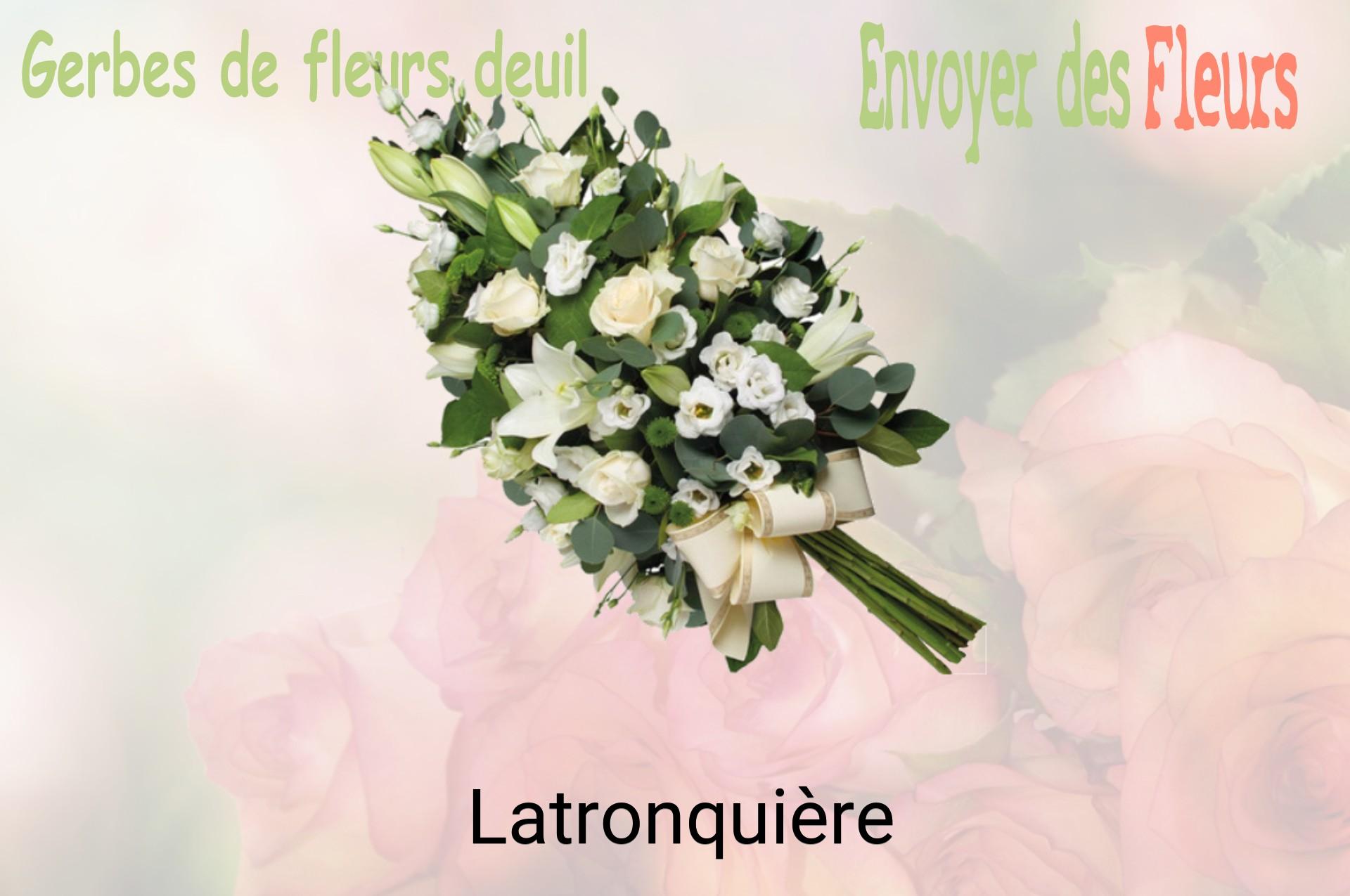 Gerbe de fleurs de deuil livrée à Latronquière